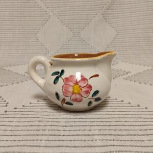 Vintage Stangl Pottery Floral Creamer Ceramic Pitcher Hand painted